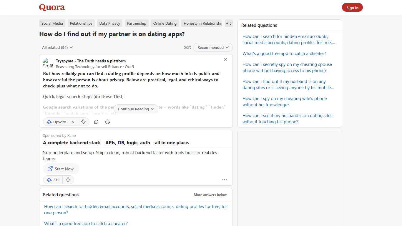 How to find out if my partner is on dating apps - Quora